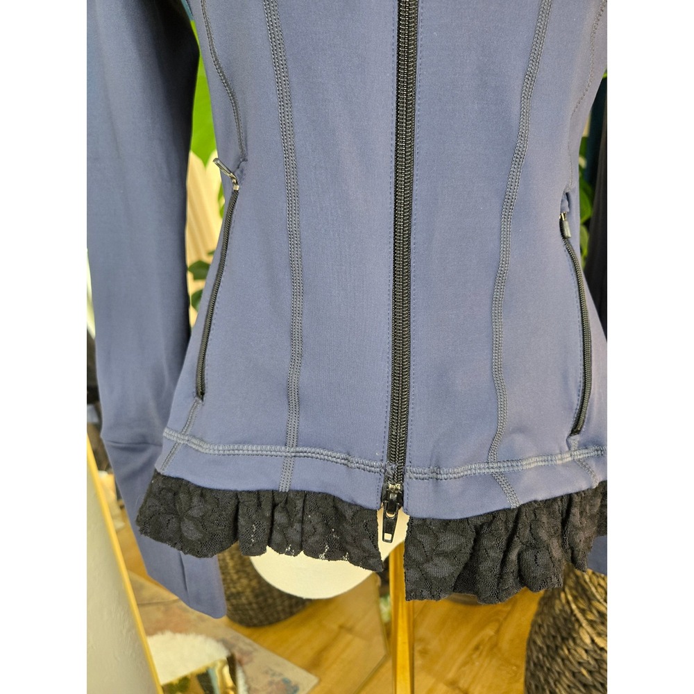 Vimmia Fitted Jacket Full Zip Lace Trim‎ Athleisure Activewear Small - Picture 5 of 10